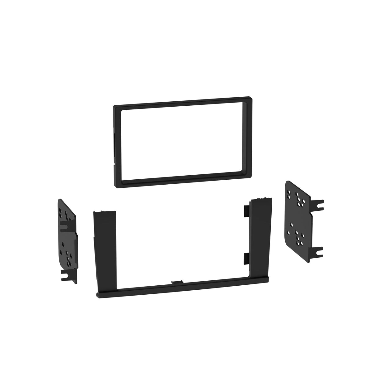 Metra front dash kit installed showing clean OEM appearance and improved fit