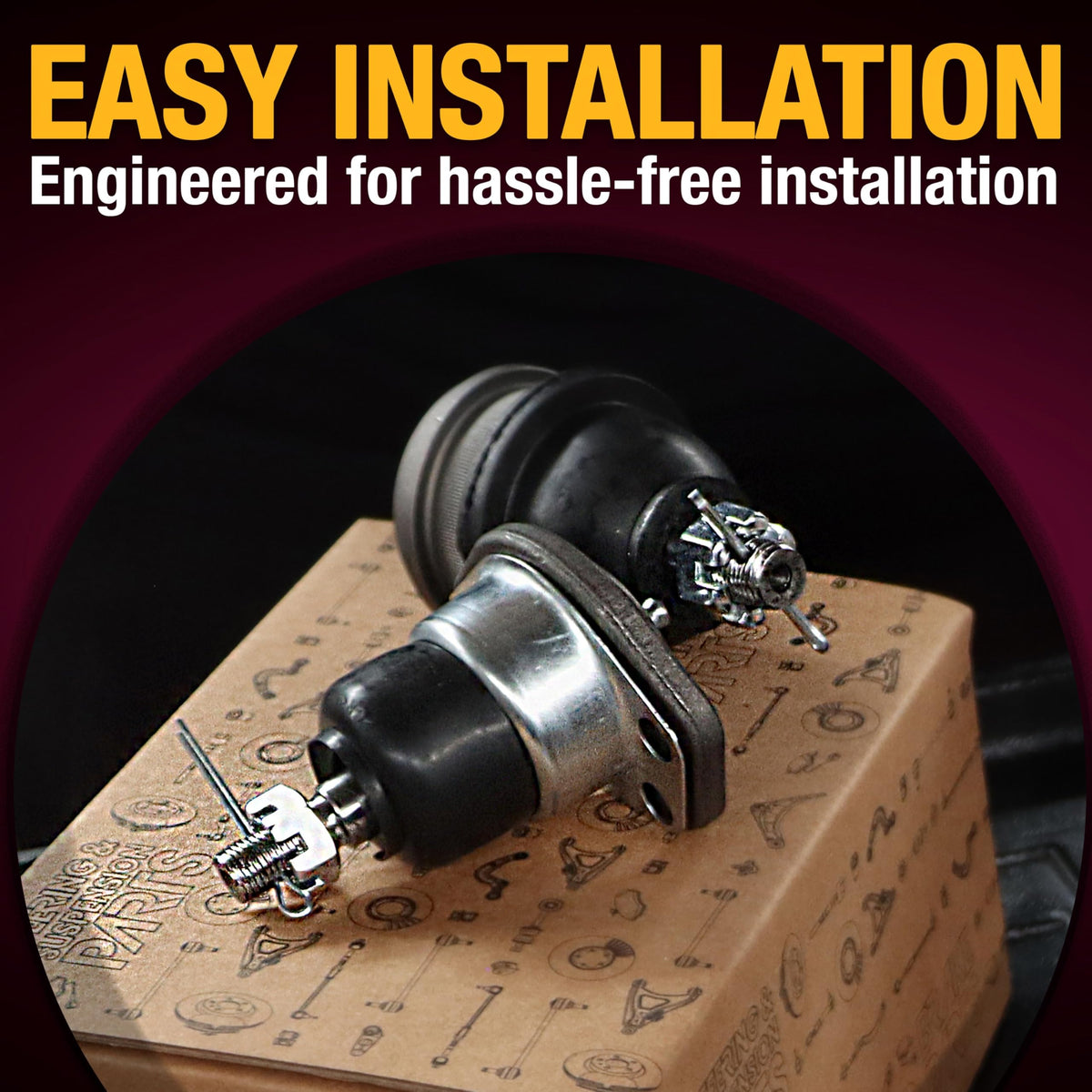 METRIX cotter pin and included hardware that ensure secure installation