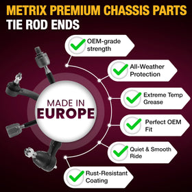 Metrix precision ball stud close-up showing smooth steering response