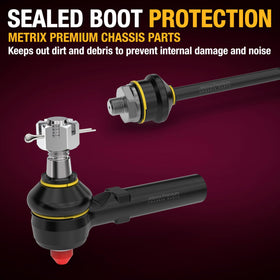 Metrix tie rod steel body detail showing high-grade material strength