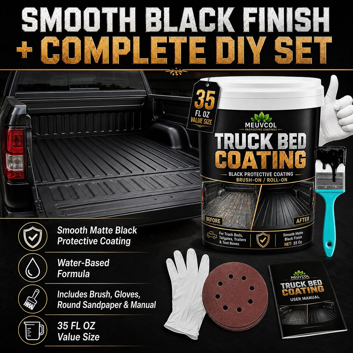 Meuvcol sandpaper prep detail demonstrating surface readiness and better adhesion