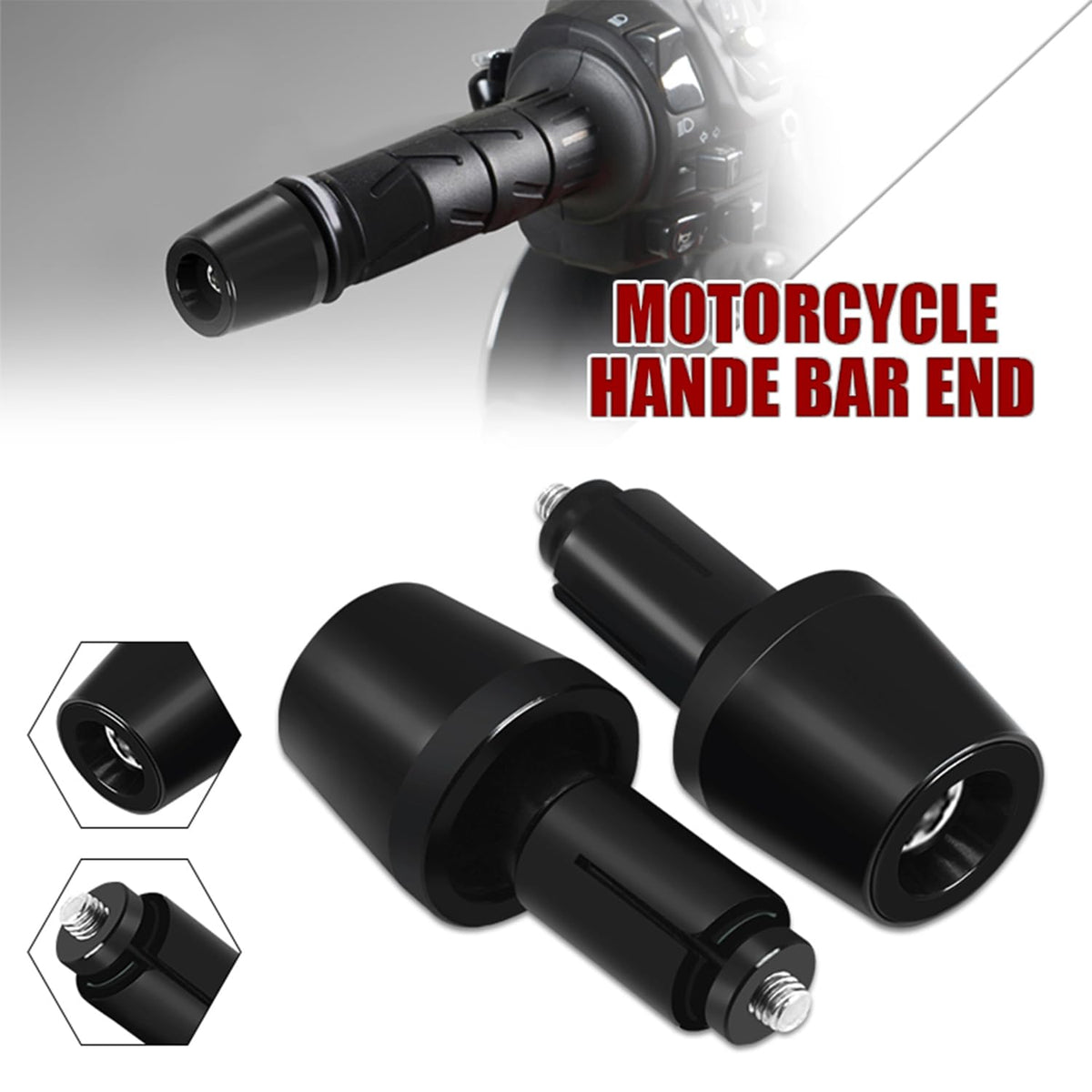 MFGZD installed on a motorcycle handlebar demonstrating improved grip feel and reduced vibration