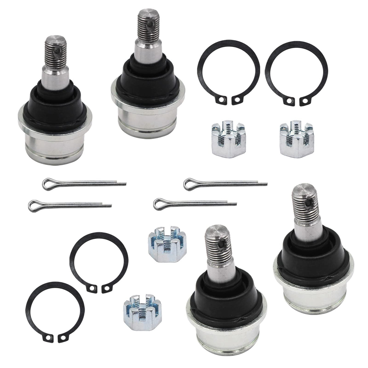 MGWILL included nuts and cotter pins laid out for complete installation readiness
