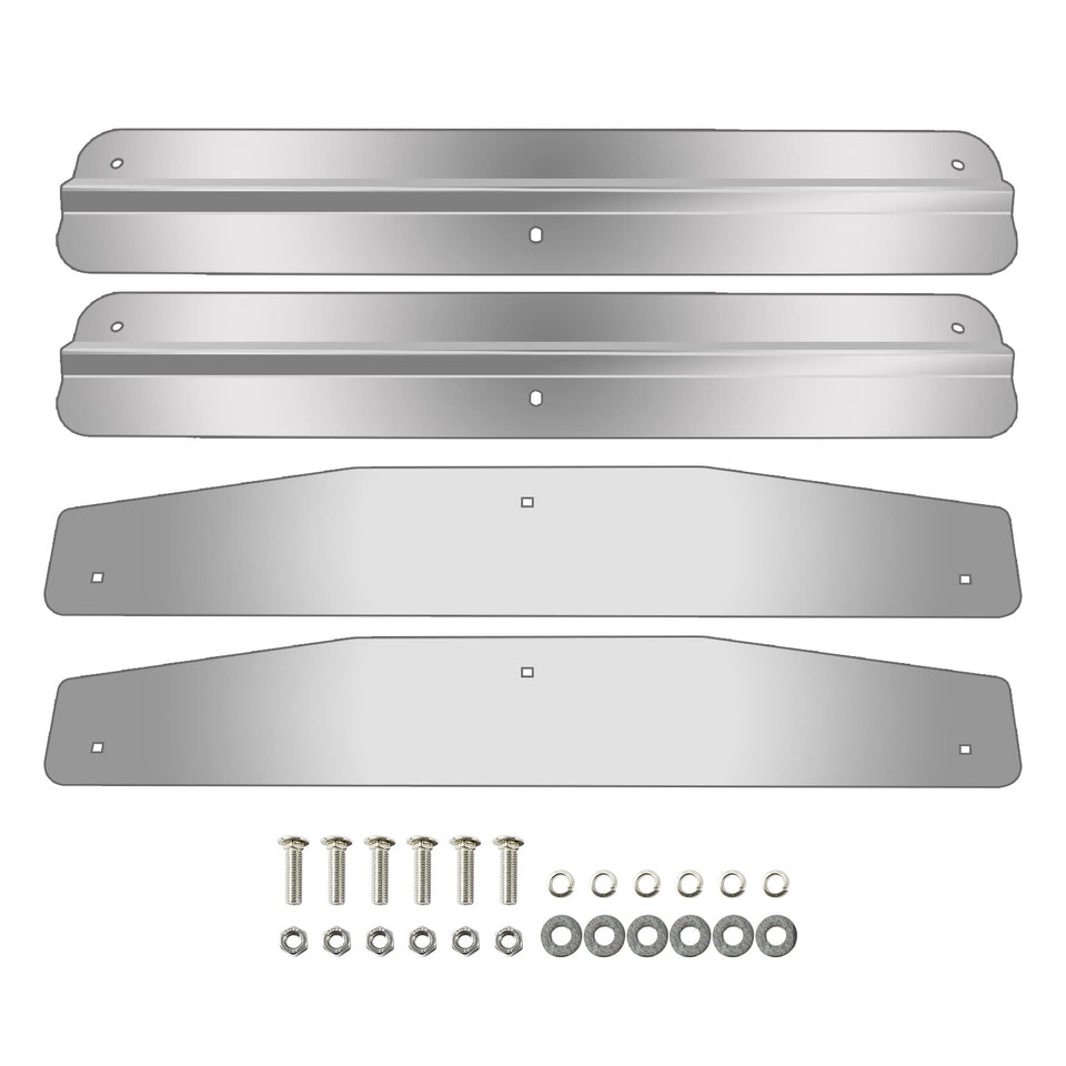 MGWILL front view of mud flap weights showing durable stainless finish and size benefit