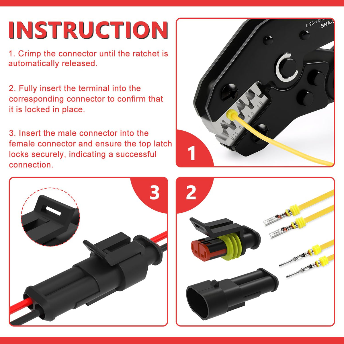 MGYOO assembled connector in hand showing secure latch and reliable connection benefit