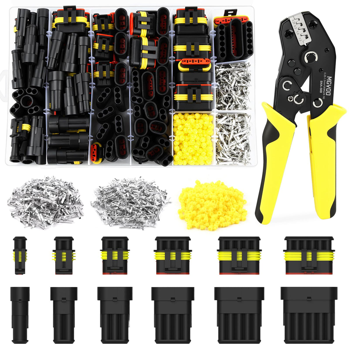 MGYOO front packaging showing full 993PCS kit and organized compartments for fast selection