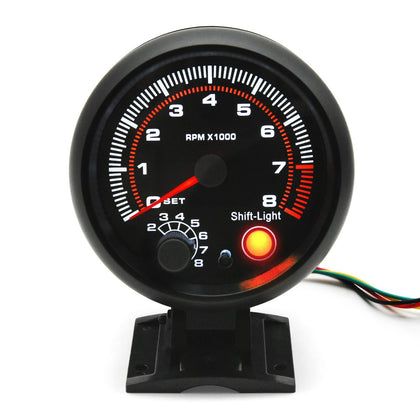 MH front view of 95mm tachometer showing clear dial and readable numbers