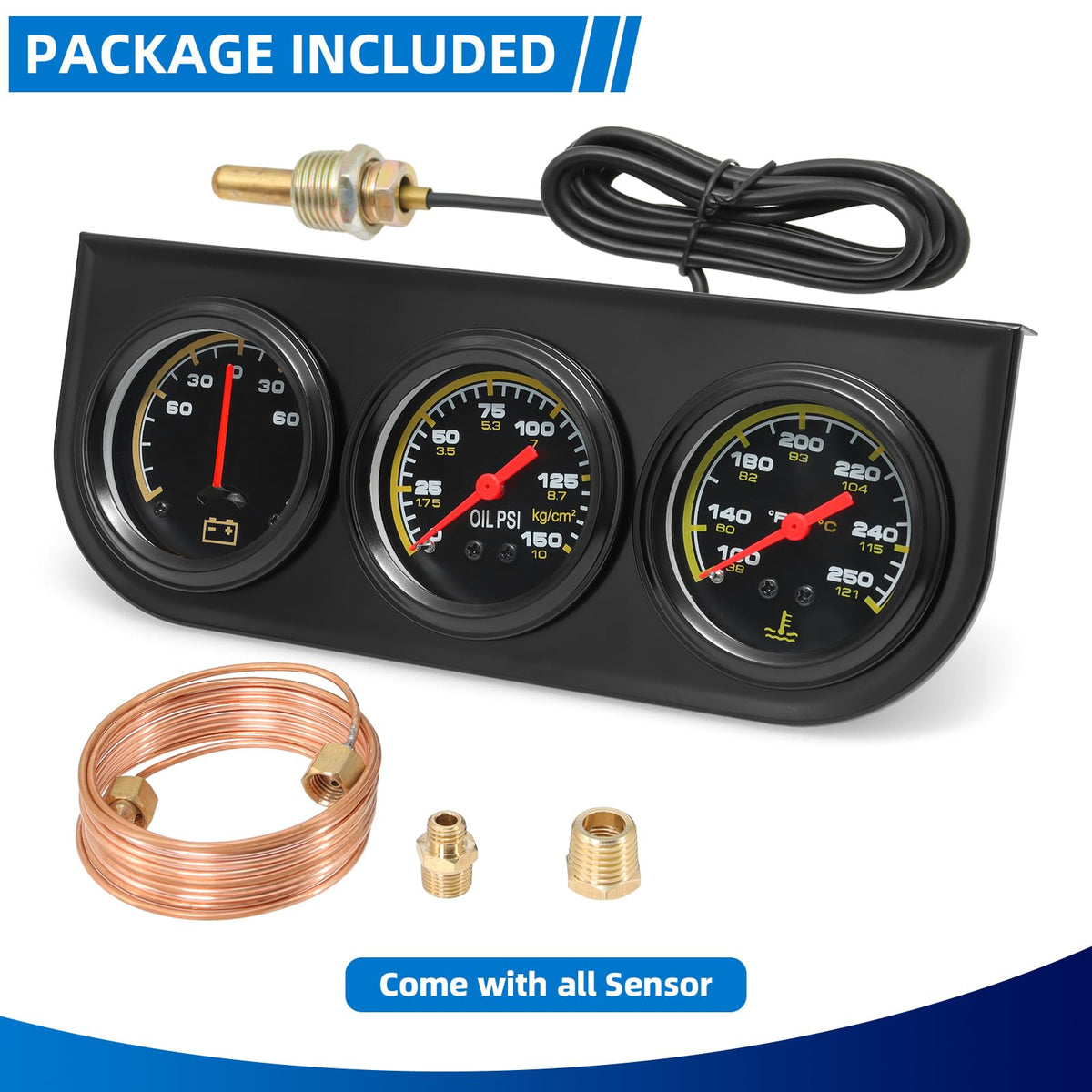 MH illuminated gauges at night for improved low-light readability