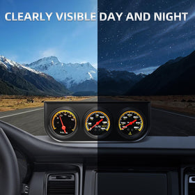 MH gauges illuminated at night with backlight for safer night driving