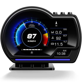 MH front display showing speed and RPM for safer driving