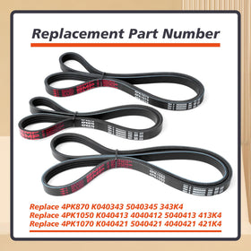 Mhrxusd 4PK1070 installed on engine pulley demonstrates restored accessory drive