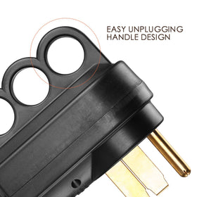 Miady plug ergonomic handle close-up for easier unplugging