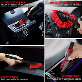 MIANYINGR assortment of interior brushes, cleans vents and tight areas precisely