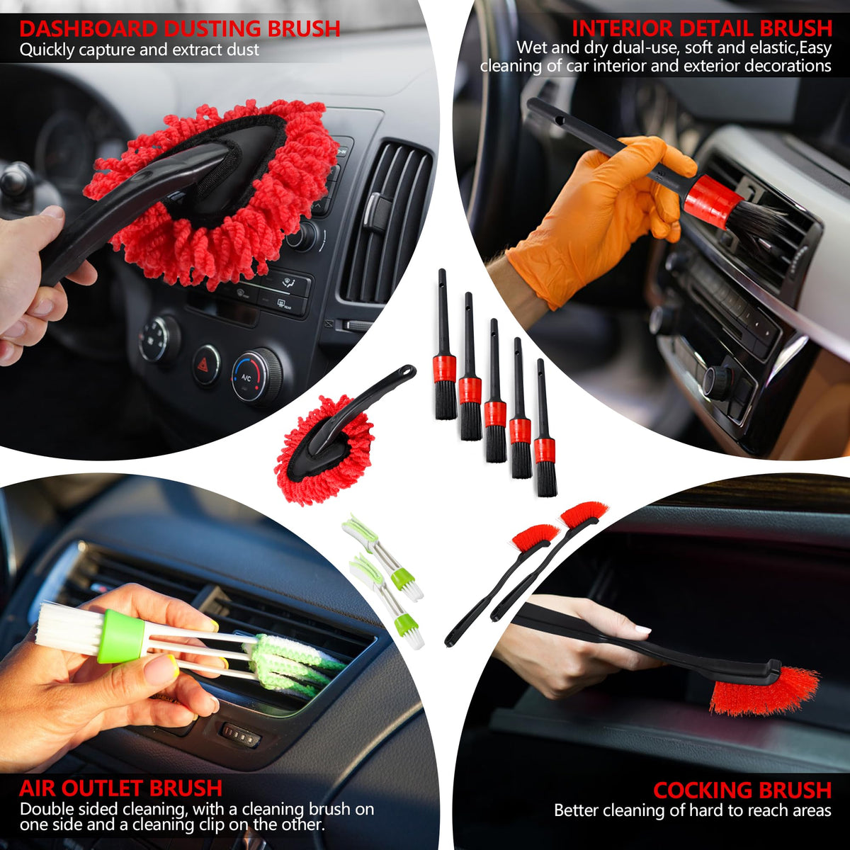 MIANYINGR windshield cleaning tool with three replaceable heads for clear, streak-free glass