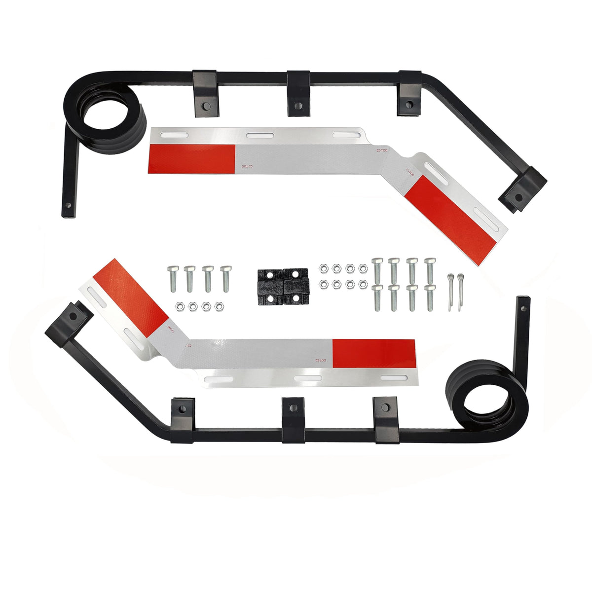 MIAOKUI angled bar front view showing solid mounting and stability benefit