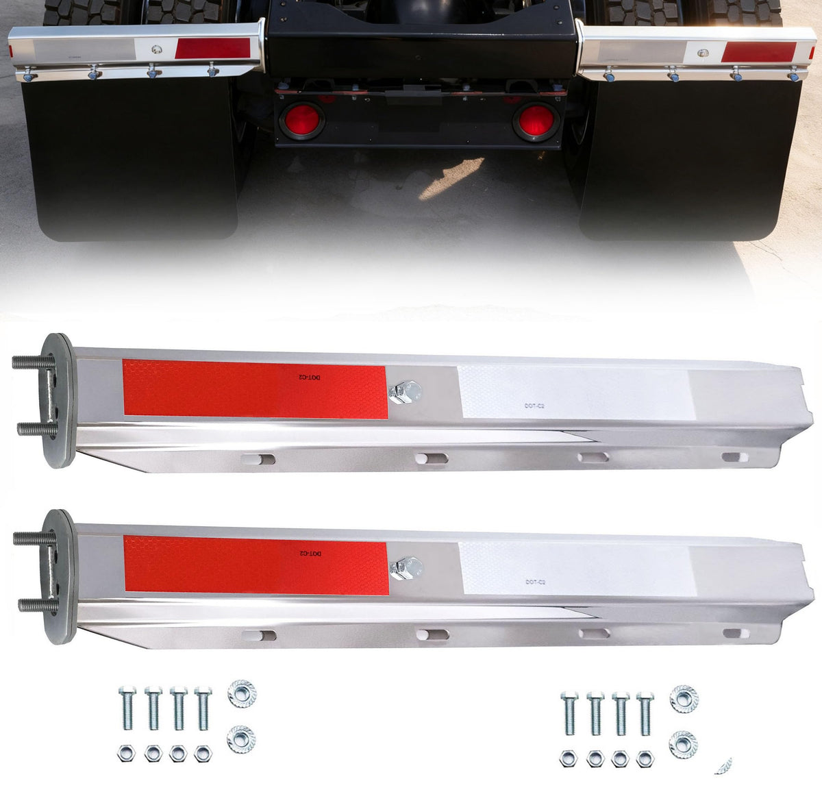 MIAOKUI front view of straight hanger showing mounting holes and durable finish