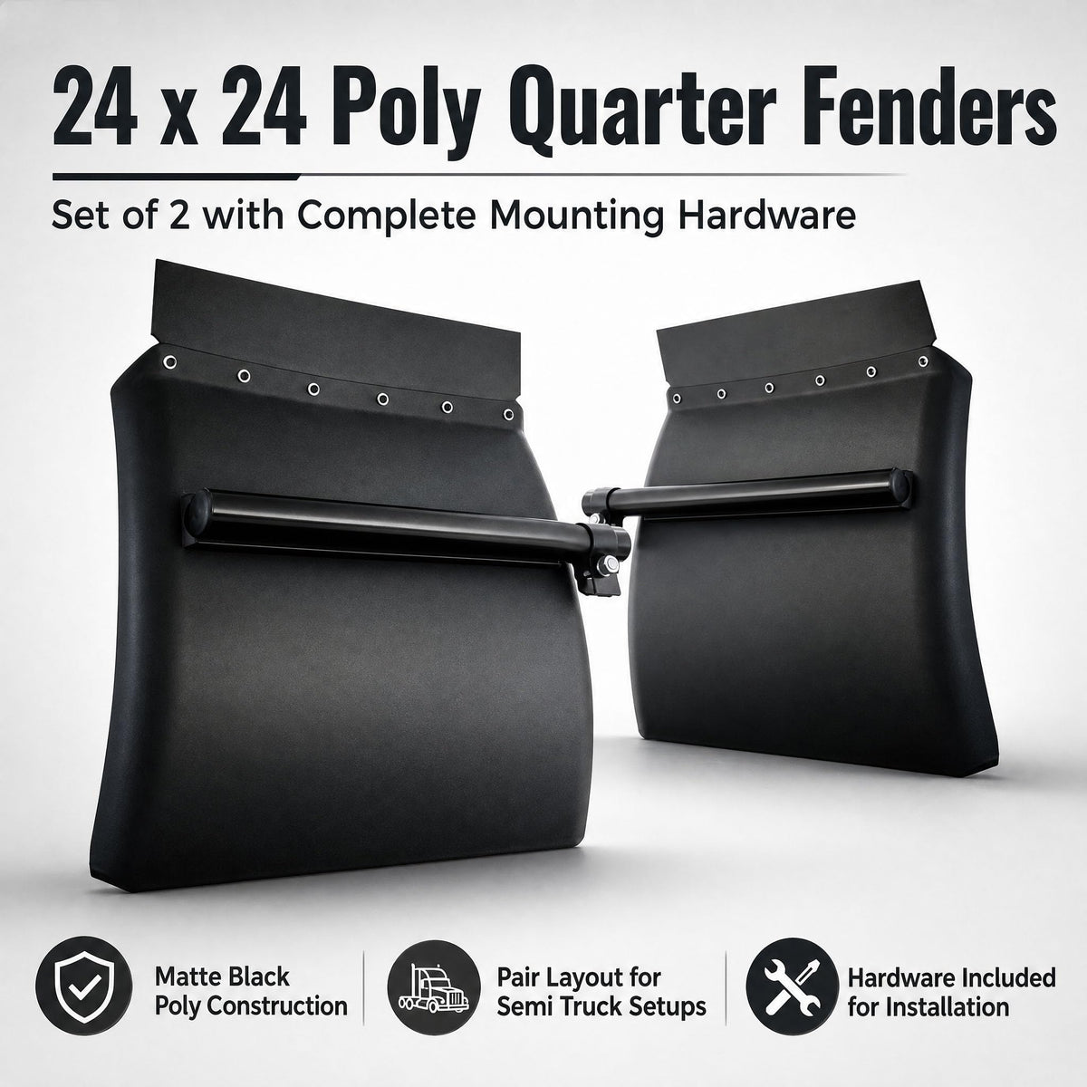 MIAOKUI fenders mounted on semi truck reducing spray and protecting tires