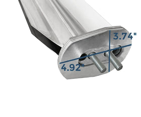 MIAOKUI hanger next to ruler showing 30-inch length and accurate sizing benefit