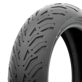 MICHELIN Road 6 rear front tread showing water‑evacuating grooves and better wet grip