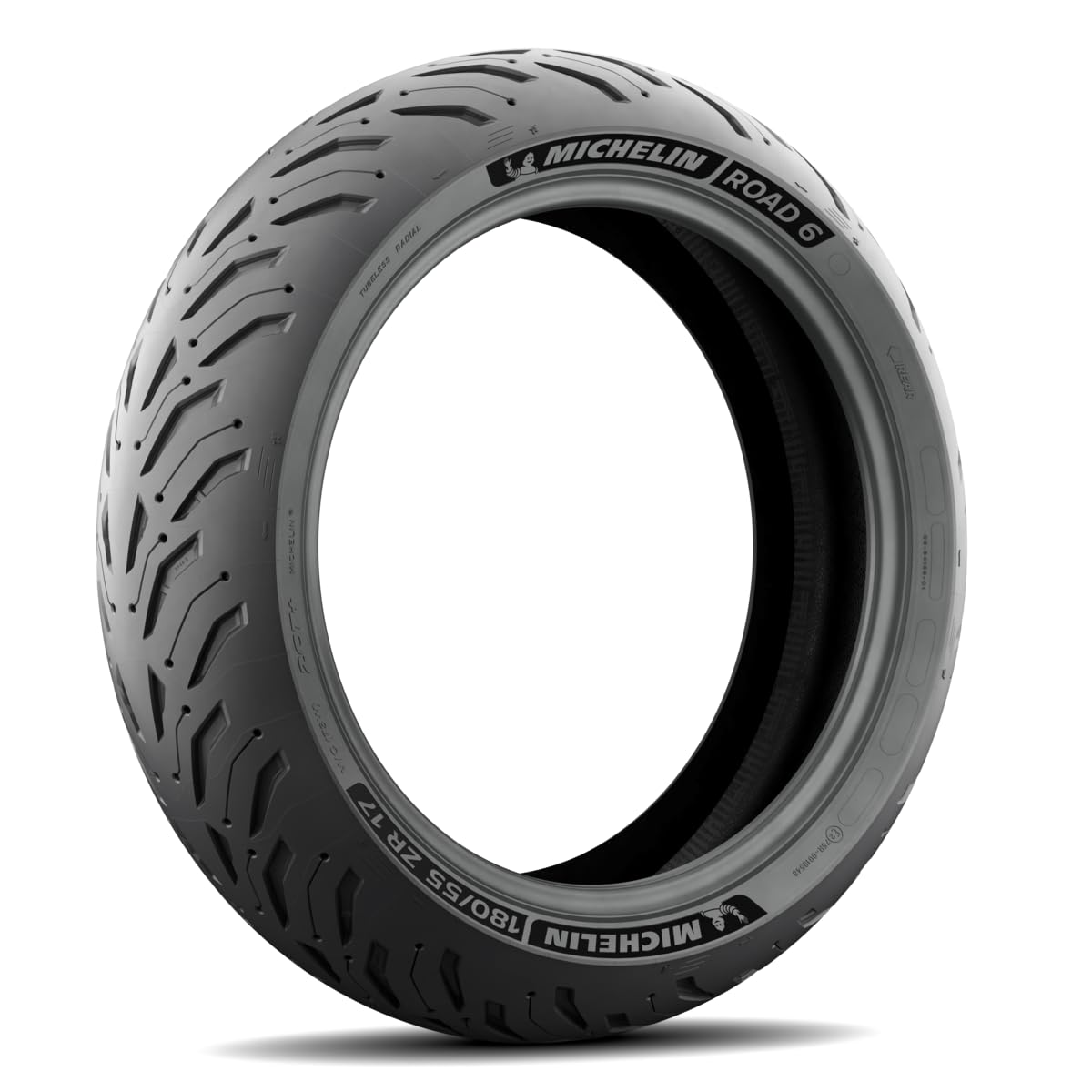 MICHELIN Road 6 sidewall label displaying size 160/60ZR‑17 and load/speed rating clarity