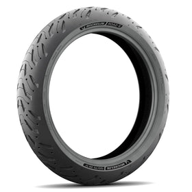 MICHELIN Road 6 close-up of tread pattern highlighting improved wet grip benefit