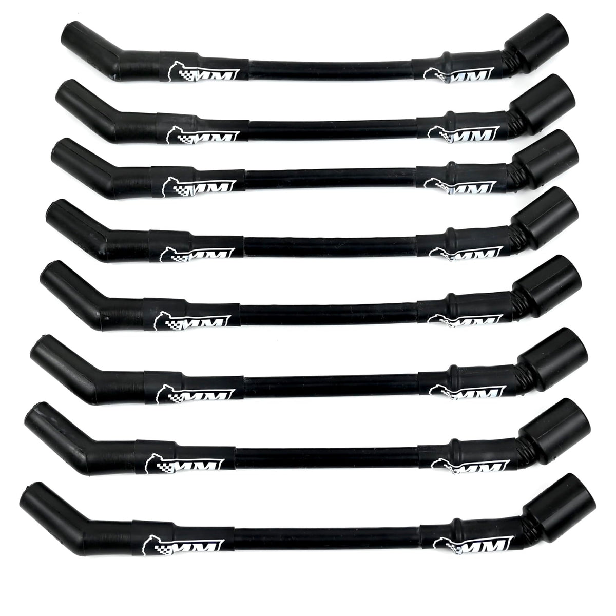 Michigan Motorsports close-up of 90° boots and terminations showing reliable connection
