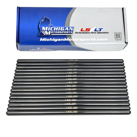 Michigan Motorsports pushrods front packaging showing kit and fitment benefit