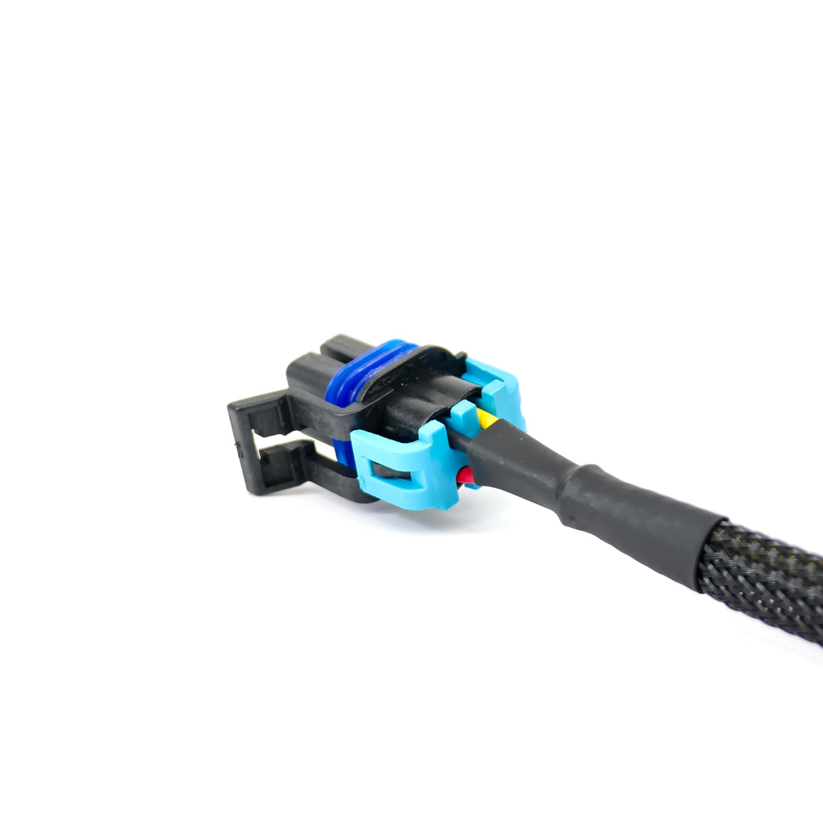 Michigan Motorsports plug mating with O2 sensor showing plug-and-play convenience