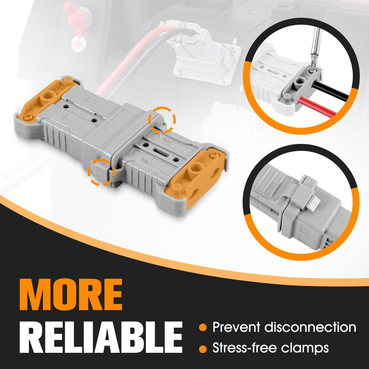 micrl cable clamp detail displaying strain relief and benefit of reduced cable stress