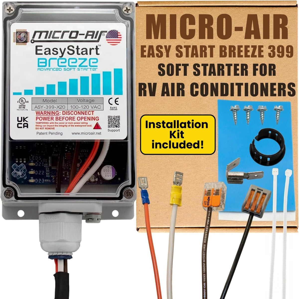 MICRO-AIR front panel view showing compact design and easy mounting benefit