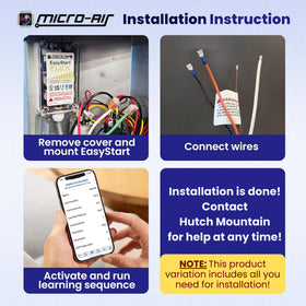 MICRO-AIR labeled startup diagram explaining reduced inrush current benefit