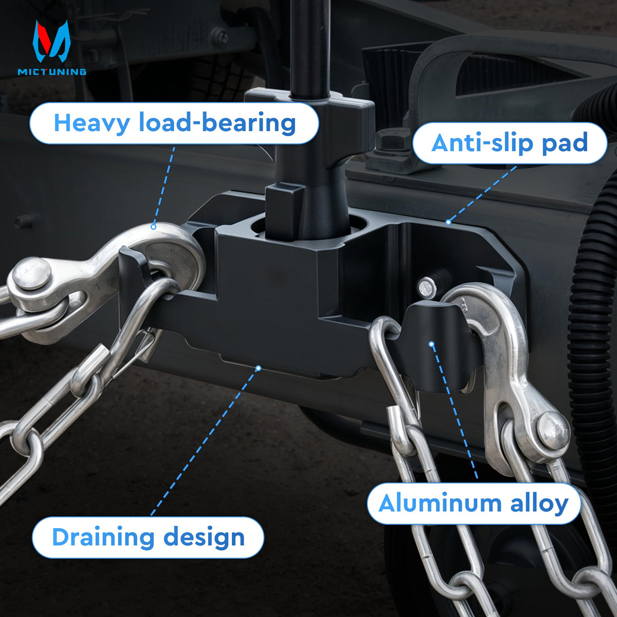 MICTUNING 7-way plug inserted into holder for quick one-second storage and protection