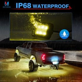 MICTUNING C2 separate white LED demo showing pure white output for practical illumination