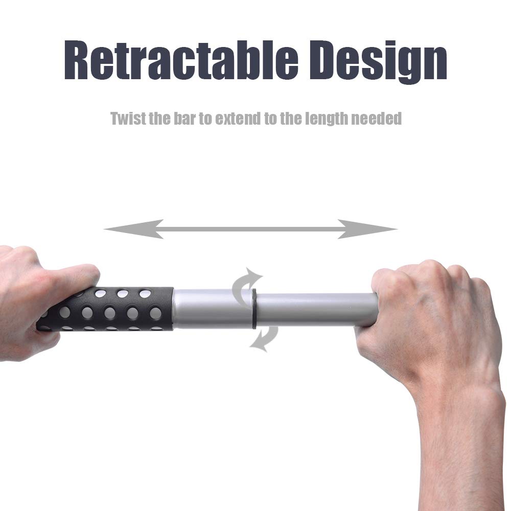 MICTUNING extendable bar demonstrating length adjustment for different vehicle widths