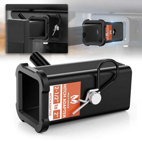 MICTUNING front view of adapter showing 2-1/2" to 2" conversion and secure fit