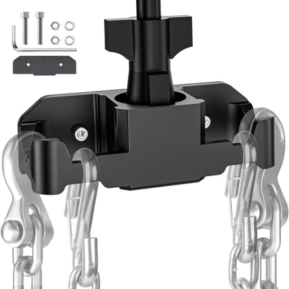 MICTUNING front view of mounted towing organizer showing tidy plug storage and rugged design