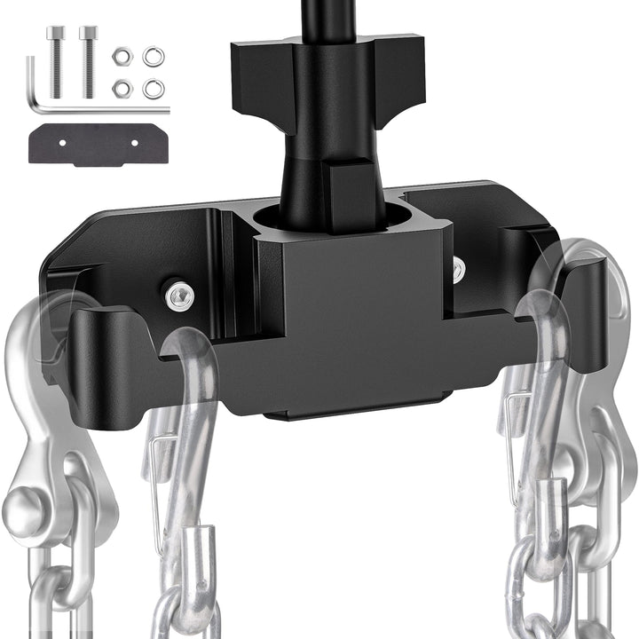 MICTUNING front view of mounted towing organizer showing tidy plug storage and rugged design