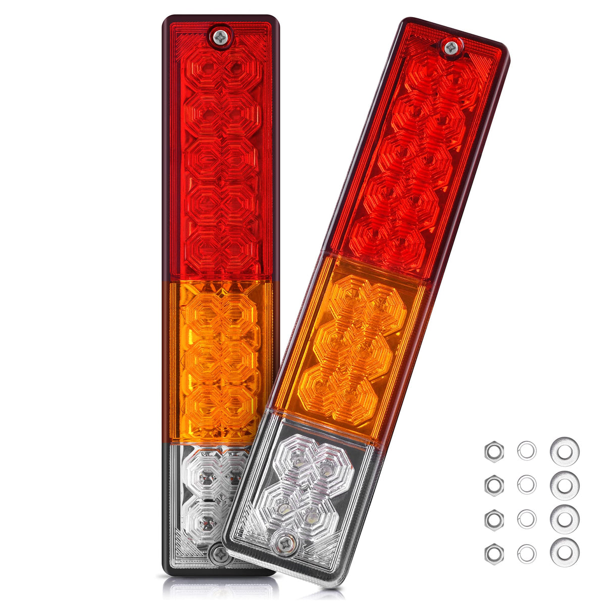 MICTUNING front view tail light showing full-face brightness benefit