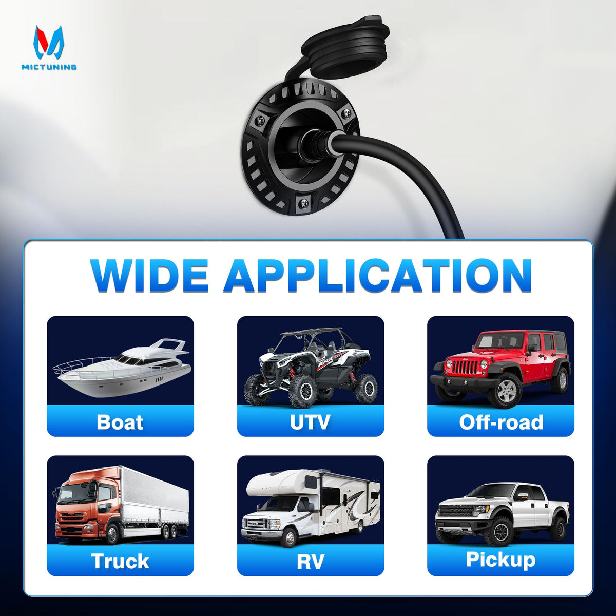 MICTUNING inlet installed on RV exterior improving shore power convenience