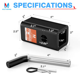 MICTUNING adapter used with bike rack showing compatibility and stability