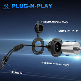 MICTUNING mounted inlet on RV sidewall providing clean OEM-style installation benefit