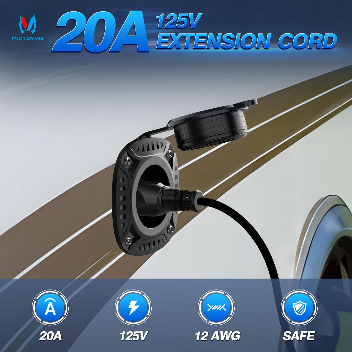 MICTUNING mounting screws and clips included to prevent rust and keep cables tidy