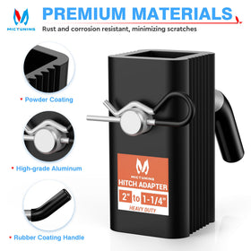 MICTUNING hitch pin and clip assembled with rubber handle for easier removal