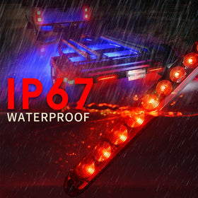 MICTUNING light bar beside a ruler to show 15.5 inch length and 14.5 inch hole spacing for universal fit checks