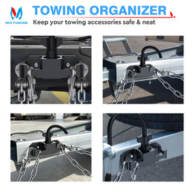 MICTUNING wider side hooks holding heavy safety chains demonstrating secure capacity