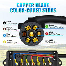 MICTUNING color-coded terminals inside junction box for simple identification