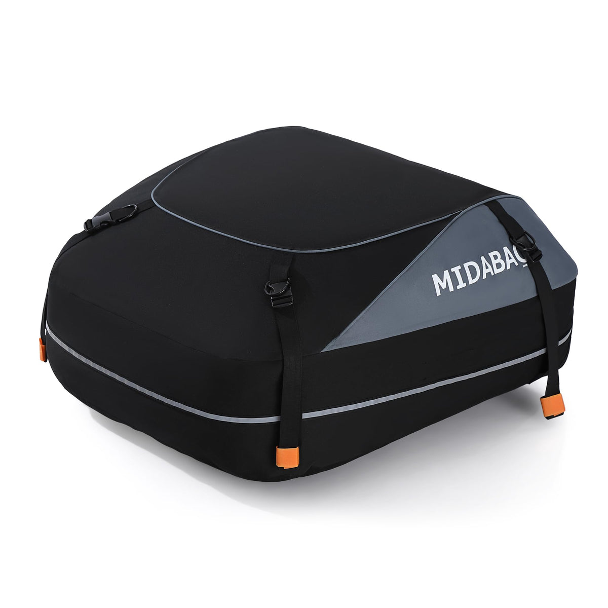 MIDABAO front view of rooftop carrier showing waterproof protection and capacity