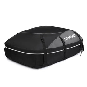 MIDABAO front view of rooftop cargo bag showing size and capacity benefit