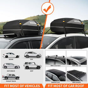 MIDABAO mounted on SUV roof demonstrating increased cargo space and stability