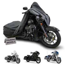 mieapond front view on Harley showing full coverage and protection